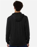 Adidas AT208 Men's Game & Go Fleece Full-Zip Hooded Sweatshirt - Black - model back