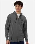 Adidas AT208 Men's Game & Go Fleece Full-Zip Hooded Sweatshirt - Team Grey Four - model front