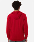 Adidas AT208 Men's Game & Go Fleece Full-Zip Hooded Sweatshirt - Team Power Red - model back