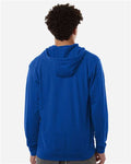 Adidas AT208 Men's Game & Go Fleece Full-Zip Hooded Sweatshirt - Team Royal Blue - model back