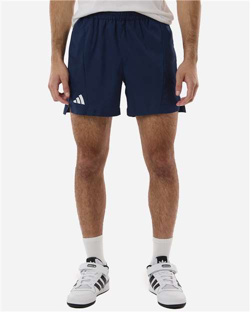 Adidas AT304 Men's D4T Woven 7" Shorts - Team Navy Blue/ White - model front
