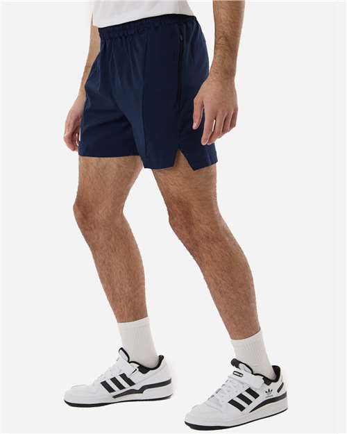 Adidas AT304 Men's D4T Woven 7" Shorts - Team Navy Blue/ White - model side