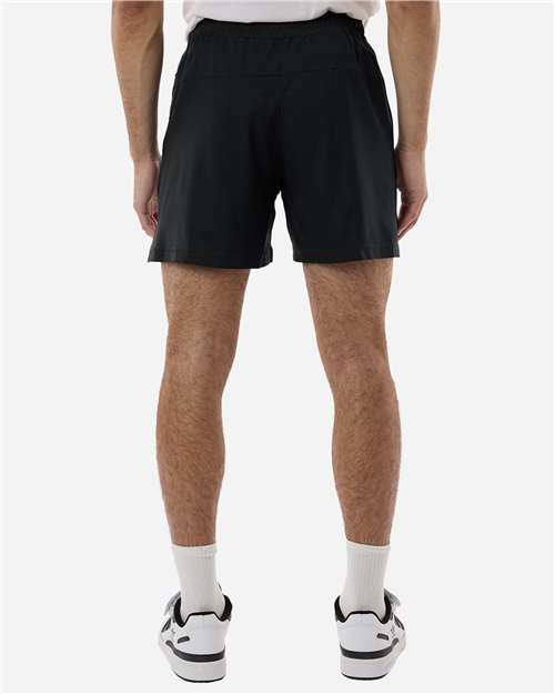 Adidas AT304 Men's D4T Woven 7" Shorts - Black/ White - model back