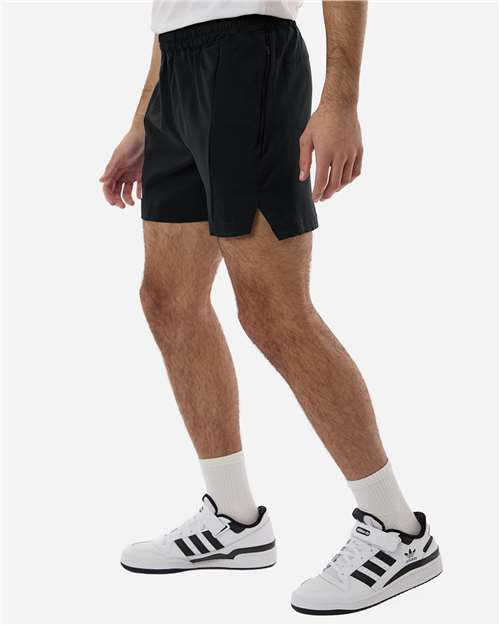 Adidas AT304 Men's D4T Woven 7" Shorts - Black/ White - model side