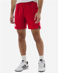 Adidas AT304 Men's D4T Woven 7" Shorts - Team Power Red/ White - model front