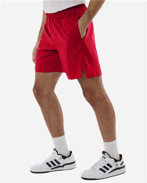 Adidas AT304 Men's D4T Woven 7" Shorts - Team Power Red/ White - model side