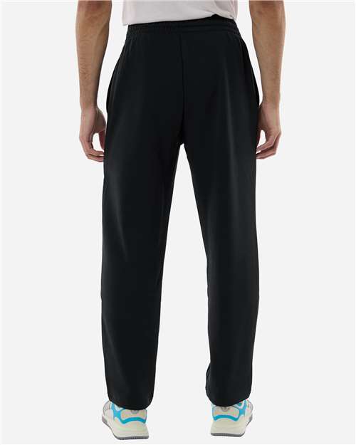 Adidas AT215 Men's Fleece Sweatpants - Black/ White - model back