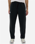 Adidas AT215 Men's Fleece Sweatpants - Black/ White - model front