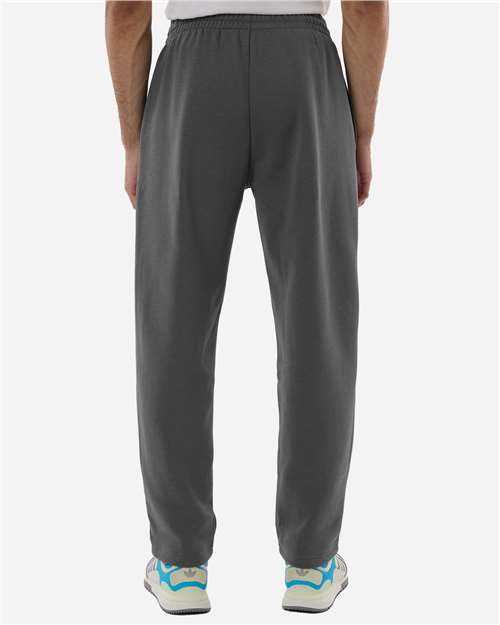 Adidas AT215 Men's Fleece Sweatpants - Team Grey Four/ White - model back