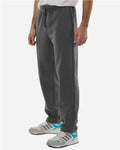 Adidas AT215 Men's Fleece Sweatpants - Team Grey Four/ White - model side