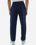 Adidas AT215 Men's Fleece Sweatpants - Team Navy Blue/ White - model back