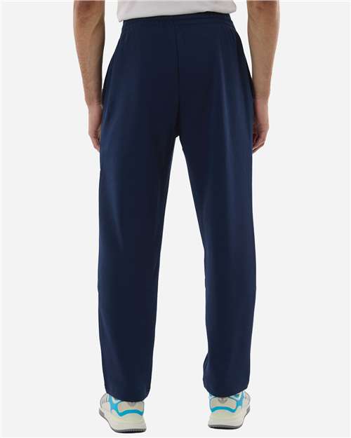 Adidas AT215 Men's Fleece Sweatpants - Team Navy Blue/ White - model back