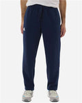 Adidas AT215 Men's Fleece Sweatpants - Team Navy Blue/ White - model front