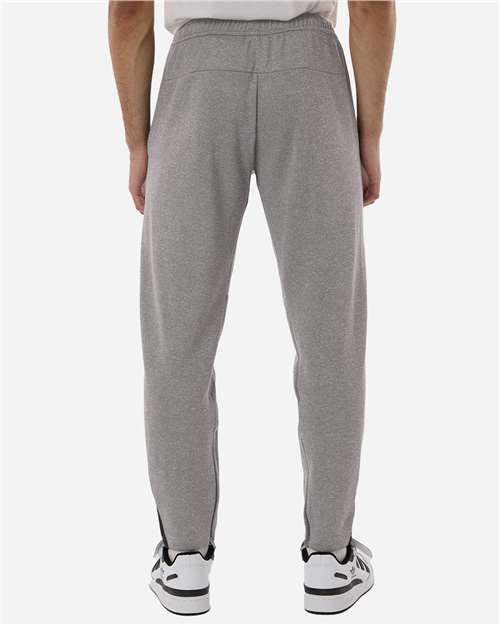 Adidas AT218 Men's Game & Go Fleece 3-Bar Sweatpants - Medium Grey Heather - model back
