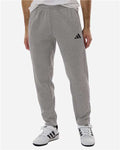 Adidas AT218 Men's Game & Go Fleece 3-Bar Sweatpants - Medium Grey Heather - model front