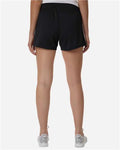 Adidas AT301 Women's 3-Stripes 3" Shorts - Black/ White - model back