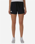 Adidas AT301 Women's 3-Stripes 3" Shorts - Black/ White - model front