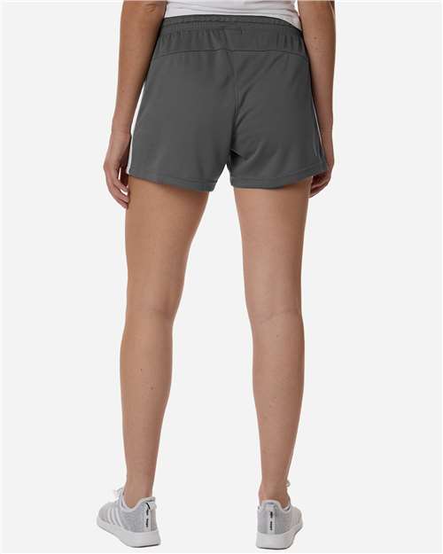 Adidas AT301 Women's 3-Stripes 3" Shorts - Team Grey Four/ White - model back