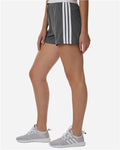 Adidas AT301 Women's 3-Stripes 3" Shorts - Team Grey Four/ White - model side
