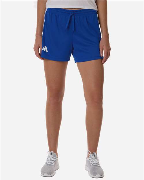 Adidas AT301 Women's 3-Stripes 3" Shorts - Team Royal Blue/ White - model front