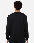 Adidas AT200 Men's Fleece Crewneck Sweatshirt - Black/ White - model back
