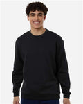 Adidas AT200 Men's Fleece Crewneck Sweatshirt - Black/ White - model front