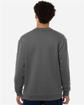 Adidas AT200 Men's Fleece Crewneck Sweatshirt - Team Grey Four/ White - model back