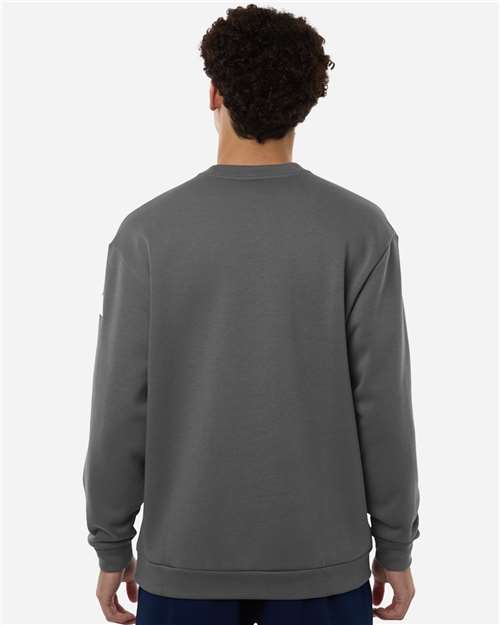 Adidas AT200 Men's Fleece Crewneck Sweatshirt - Team Grey Four/ White - model back