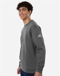 Adidas AT200 Men's Fleece Crewneck Sweatshirt - Team Grey Four/ White - model side