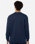 Adidas AT200 Men's Fleece Crewneck Sweatshirt - Team Navy Blue/ White - model back