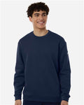 Adidas AT200 Men's Fleece Crewneck Sweatshirt - Team Navy Blue/ White - model front