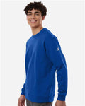 Adidas AT200 Men's Fleece Crewneck Sweatshirt - Team Royal Blue/ White - model side