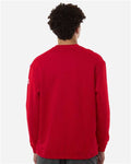 Adidas AT200 Men's Fleece Crewneck Sweatshirt - Team Power Red/ White - model back