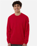 Adidas AT200 Men's Fleece Crewneck Sweatshirt - Team Power Red/ White - model front