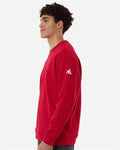 Adidas AT200 Men's Fleece Crewneck Sweatshirt - Team Power Red/ White - model side