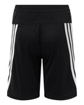Adidas AT302 Youth 3-Stripes 7" Shorts - Black/ White - back