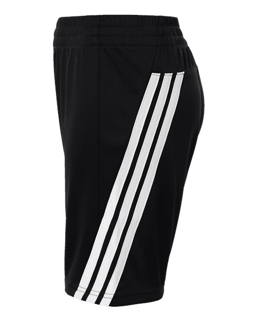 Adidas AT302 Youth 3-Stripes 7" Shorts - Black/ White - side