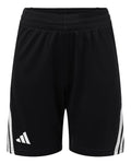 Adidas AT302 Youth 3-Stripes 7" Shorts - Black/ White - front