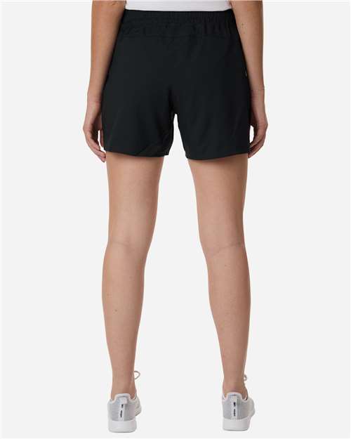 Adidas AT306 Women's D4T Woven 3" Shorts - Black/ White - model back