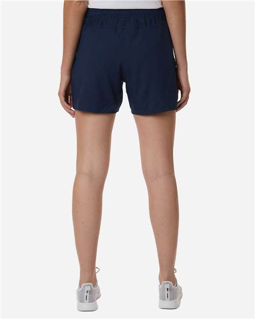 Adidas AT306 Women's D4T Woven 3" Shorts - Team Navy Blue/ White - model back