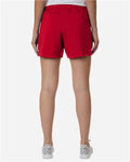 Adidas AT306 Women's D4T Woven 3" Shorts - Team Power Red/ White - model back