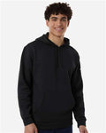 Adidas AT203 Men's Fleece Hooded Sweatshirt - Black/ White - model front