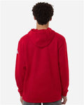 Adidas AT203 Men's Fleece Hooded Sweatshirt - Team Power Red/ White - model back