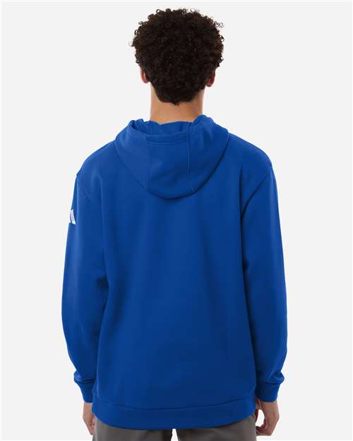 Adidas AT203 Men's Fleece Hooded Sweatshirt - Team Royal Blue/ White - model back