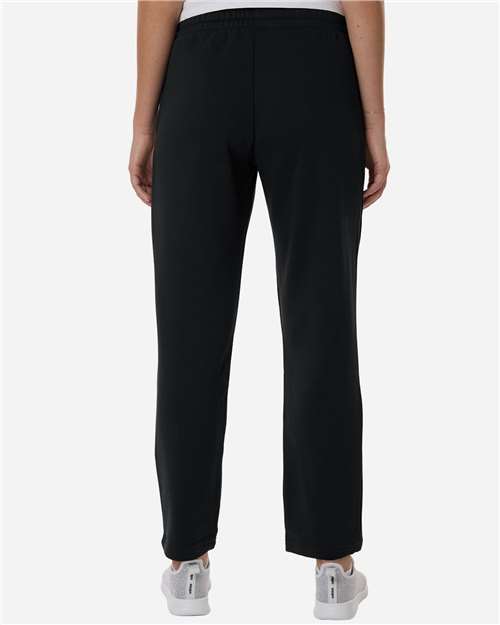 Adidas AT216 Women's Fleece Sweatpants - Black/ White - model back