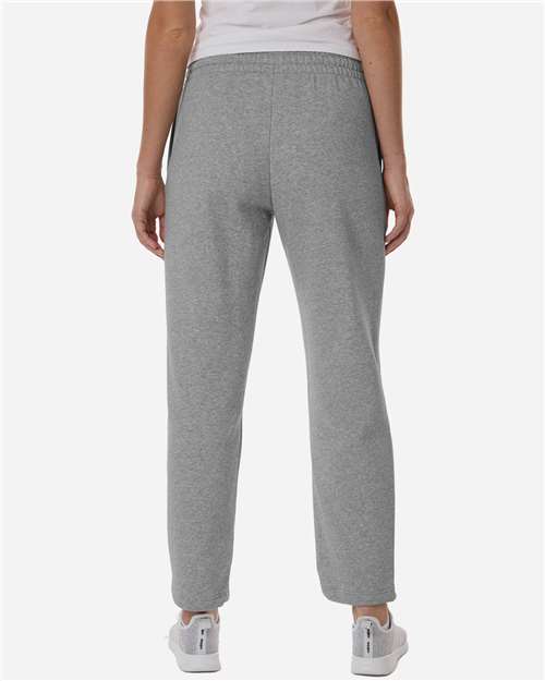 Adidas AT216 Women's Fleece Sweatpants - Medium Grey Heather/ White - model back