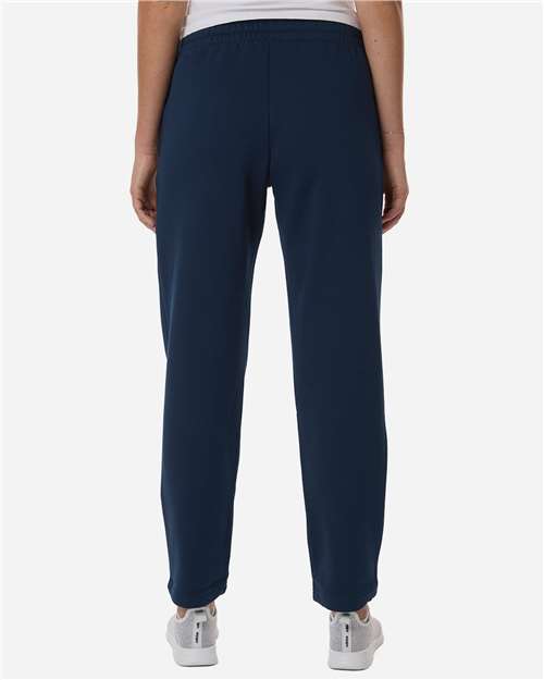 Adidas AT216 Women's Fleece Sweatpants - Team Navy Blue/ White - model back