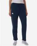Adidas AT216 Women's Fleece Sweatpants - Team Navy Blue/ White - model front
