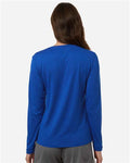 Adidas AT105 Women's Pregame Long Sleeve T-Shirt - Team Royal Blue/ White - model back