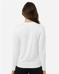 Adidas AT105 Women's Pregame Long Sleeve T-Shirt - White/ Black - model back
